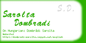 sarolta dombradi business card