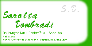 sarolta dombradi business card